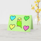 Budgie Verjaardagskaarten Kaart (Gele Bloem)