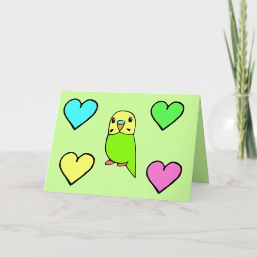 Budgie Verjaardagskaarten Kaart (Voorkant)