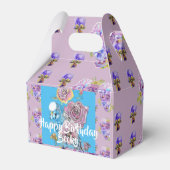 Budgie Waterverf bloem lelie Birthday Cake Doos Bedankdoosjes (Voorkant Zijde)