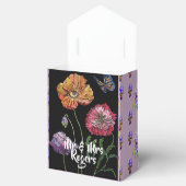 Budgie Waterverf floral lila Wedding Cake Box Bedankdoosjes (Geopend)