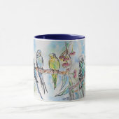 Budgie Waterverf Mok Royal Navy Blauw (Midden)