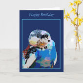 Budgie wil een Kaart van de Verjaardag van de Kras (Gele Bloem)