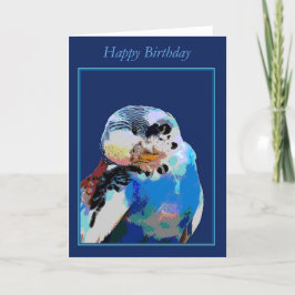 Budgie wil een Kaart van de Verjaardag van de Kras
