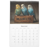 BUDGIES 2026 Parakeets Art Kalender (Mar 2027)