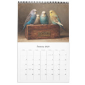BUDGIES 2026 Parakeets Art Kalender (Jan 2026)
