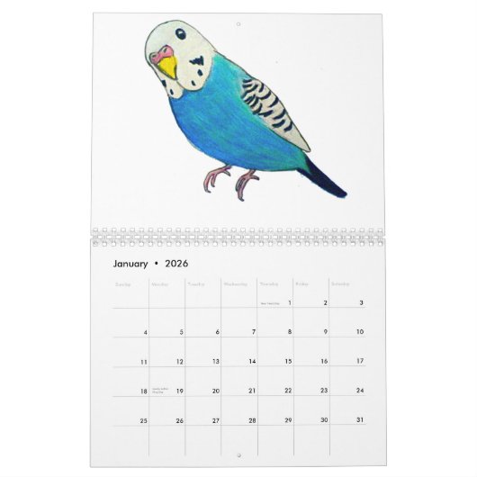 Budgies Calendars Kalender (Jan 2026)