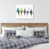 Budgies Canvas Afdruk (Insitu (Slaapkamer))