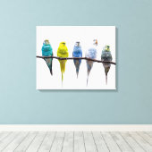 Budgies Canvas Afdruk (Insitu (Houten vloer))