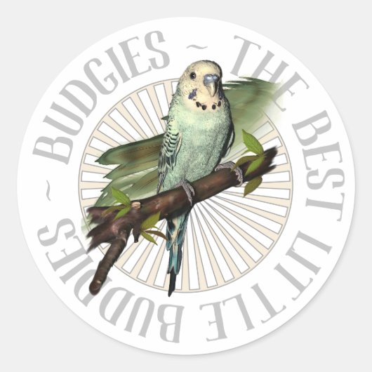 Budgies De beste kleine maatjes Ronde Sticker (Voorkant)