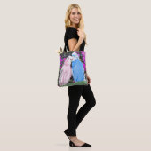 Budgies en Pinky mauve Bougainvillea Tote Bag (Op model)