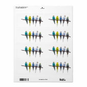 Budgies Etiket (Full Sheet)