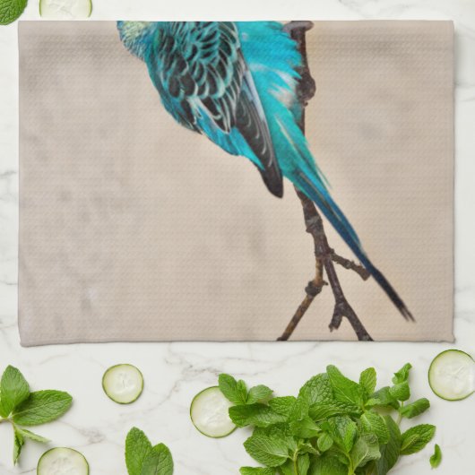 Budgies in Love Kitchen Towel Theedoek (Gevouwen)