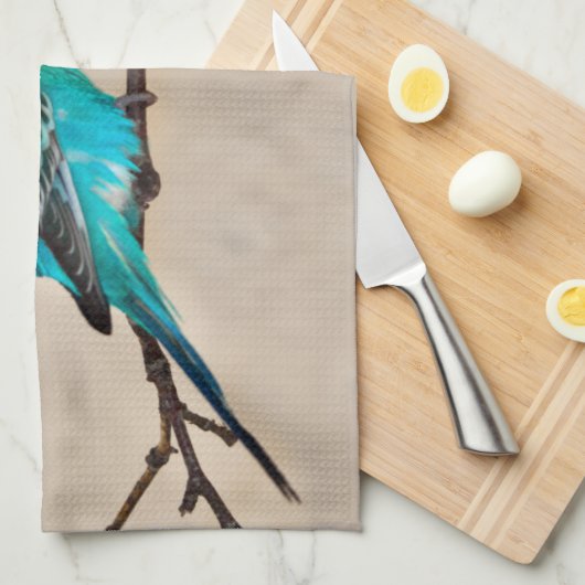 Budgies in Love Kitchen Towel Theedoek (Quarter Fold)