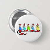 Budgies - Kerstmis Ronde Button 5,7 Cm (Voorkant /achterkant)
