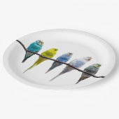 Budgies Papieren Bordje (Gekanteld)