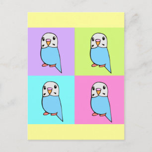 Budgies Pop Art Briefkaart