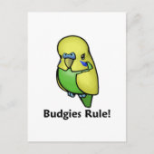 Budgies Rule! Briefkaart (Voorkant)