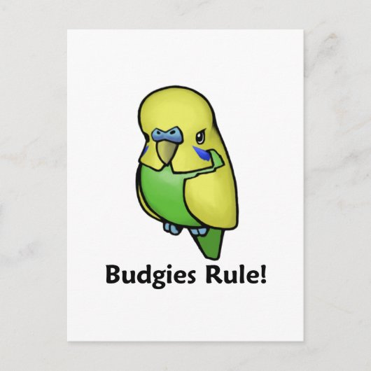 Budgies Rule! Briefkaart (Voorkant)