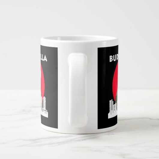 Budgiezilla Budgie Bird Budgerigar Parakeet Parrot Grote Koffiekop (Achterkant)