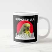 Budgiezilla Budgie Bird Budgerigar Parakeet Parrot Grote Koffiekop (Rechts)