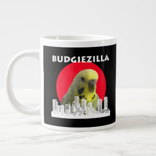 Budgiezilla Budgie Bird Budgerigar Parakeet Parrot Grote Koffiekop