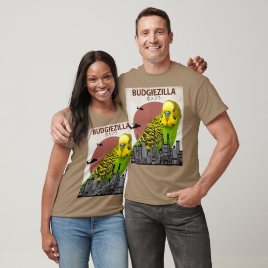 Budgiezilla Budgie voor Budgerigar Parkiet T-shirt (Unisex)