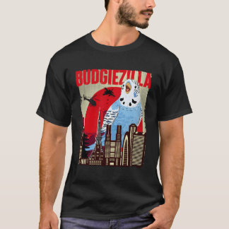 Budgiezilla Parkiet Budgie Budgerigar Vogel T-shirt
