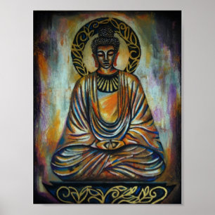 Budhha Art - Vrede en geduld door Mansa Pryor Poster