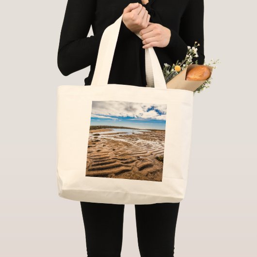 Budir Beach, IJsland Grote Canvas tas (Voorkant (product))
