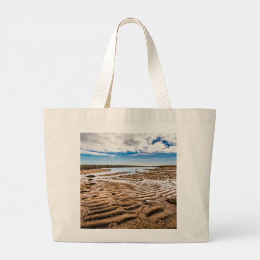 Budir Beach, IJsland Grote Canvas tas (Achterkant)