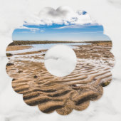 Budir Beach, IJsland Wijnglaslabel (Voorkant)