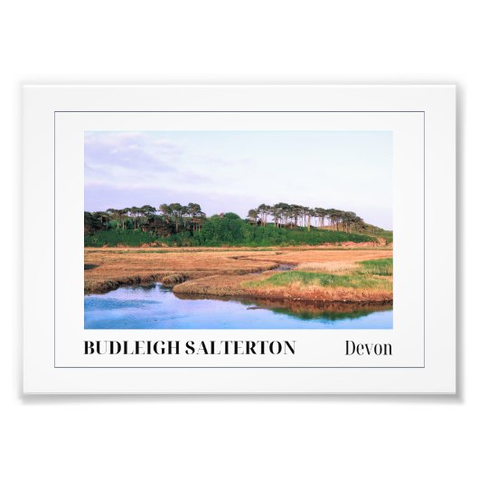 Budleigh Salterton, Devon, Engeland Foto Afdruk (Voorkant)
