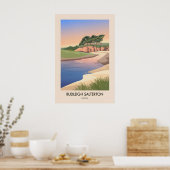 Budleigh Salterton Devon Kust Reisposter Poster (Keuken)