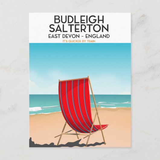 Budleigh Salterton, devon, reisposter Briefkaart (Voorkant)