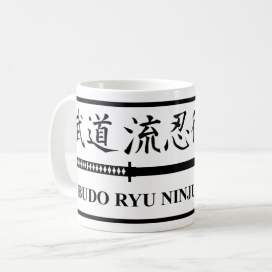 Budo Ryu Ninjutsu Dojo Coffee Mok (Voorkant links)
