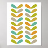 Buds Mid Century Modern gestileerd Poster - kleurr (Voorkant)