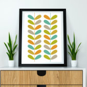 Buds Mid Century Modern gestileerd Poster - kleurr