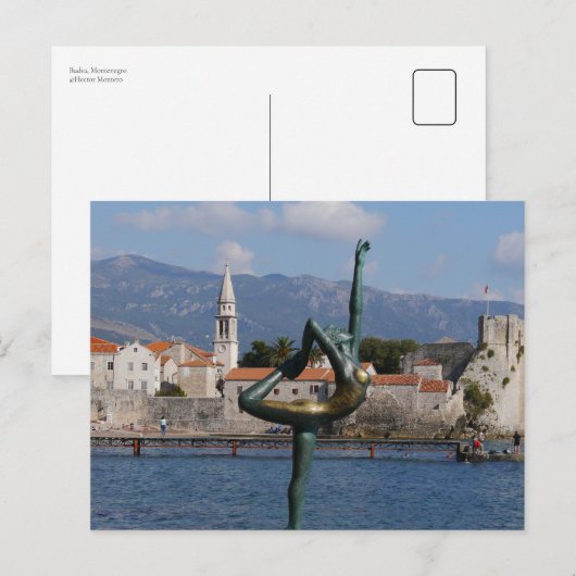Budva, Montenegro Briefkaart (Voorkant / Achterkant)