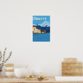 Budva Montenegro Retro Reis Kunst Vintage Poster (Keuken)