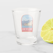 Budva Montenegro Retro Travel Art Shot Glas (Achterkant)