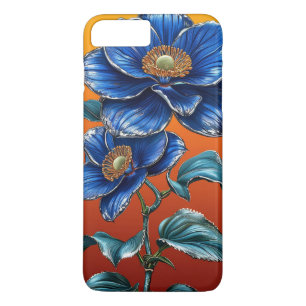 Bue bloemen iPhone 8/7 plus hoesje