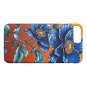 Bue bloemen Case-Mate iPhone case (Achterkant (Horizontaal))