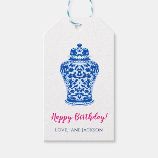 Bue Ginger Jar Gift Label Cadeaulabel (Voorkant)