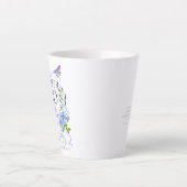 Bue Rose Lint 40e Verjaardag Latte Mok (Voorkant)