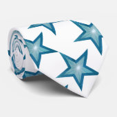 Bue Star stropdas wit (Opgerold)