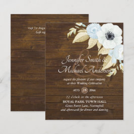 Bue White Anemone Wedding Invitations begrotingsma