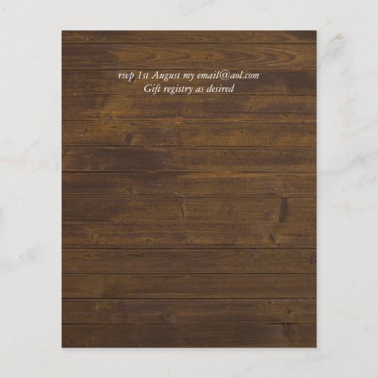 Bue White Anemone Wedding Invitations begrotingsma (Achterkant)