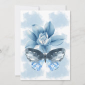 Bue Wtaercolor Moederdag Brunch Invitation Kaart (Achterkant)