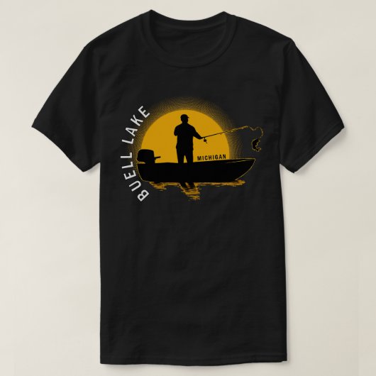 Buell Lake Vist Michigan Sunrise T-shirt (Design voorkant)