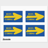 Buen camino Arrow Rechthoekige Sticker (Vel)